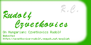rudolf czvetkovics business card